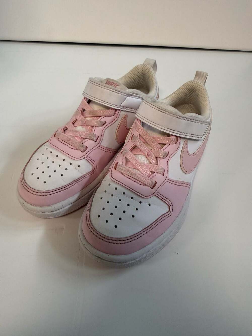 Nike Court Borough Low Recraft Size 10.5C Pink White Toddler Sneakers